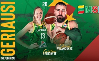 Valančiūnas ir Petronytė – 2023-iųjų Lietuvos krepšininkai